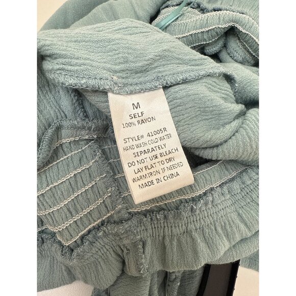 Blue B Collection Womens Light Blue Romper M - Picture 6 of 6